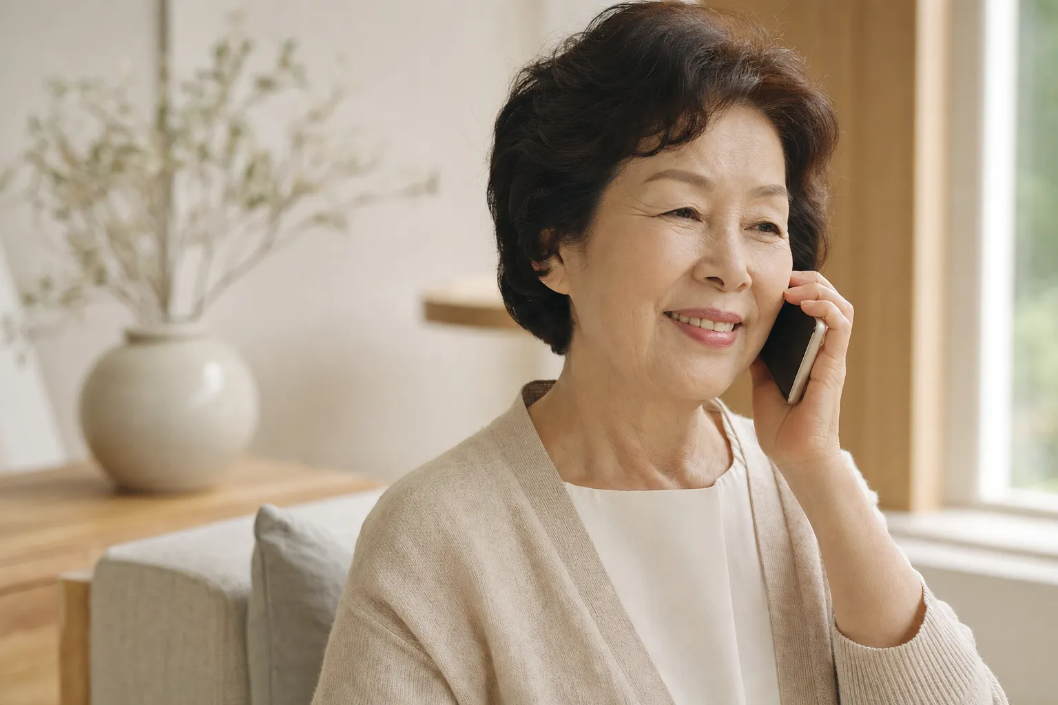 An elder calm on a call — the infrastructure behind a warm conversation